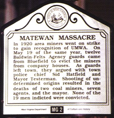 Matewan Plaque